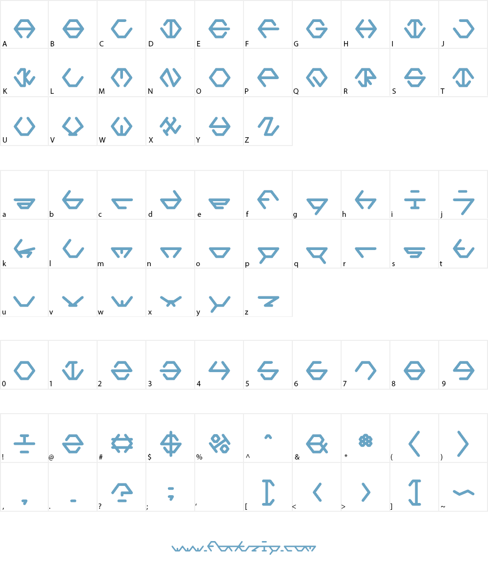 POLYGON STAR Font Character